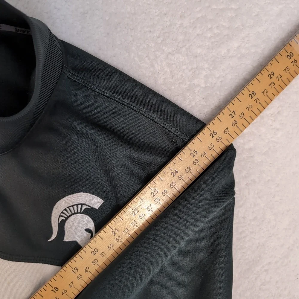 Nike Dri-FIT Dark Green and White Windbreaker Jacket